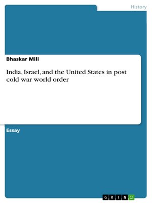cover image of India, Israel, and the United States in post cold war world order